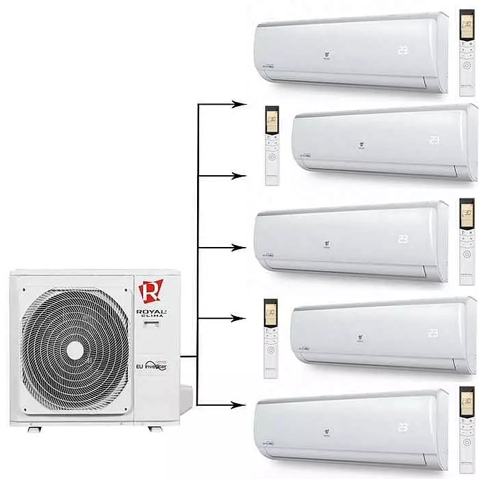 Внешний блок мульти сплит-системы на 5 комнат Royal Clima 5RFM-42HN/RCI-TM09HN*5шт