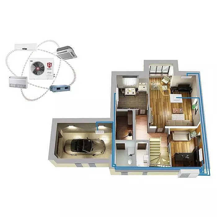 Внешний блок мульти сплит-системы на 3 комнаты Royal Clima RFM3-27HN/OUT