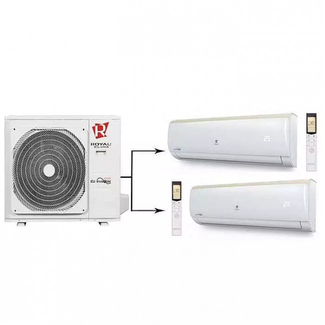 Внешний блок мульти сплит-системы на 2 комнаты Royal Clima 2RFM-18HN/RCI-TGM09HN*2шт