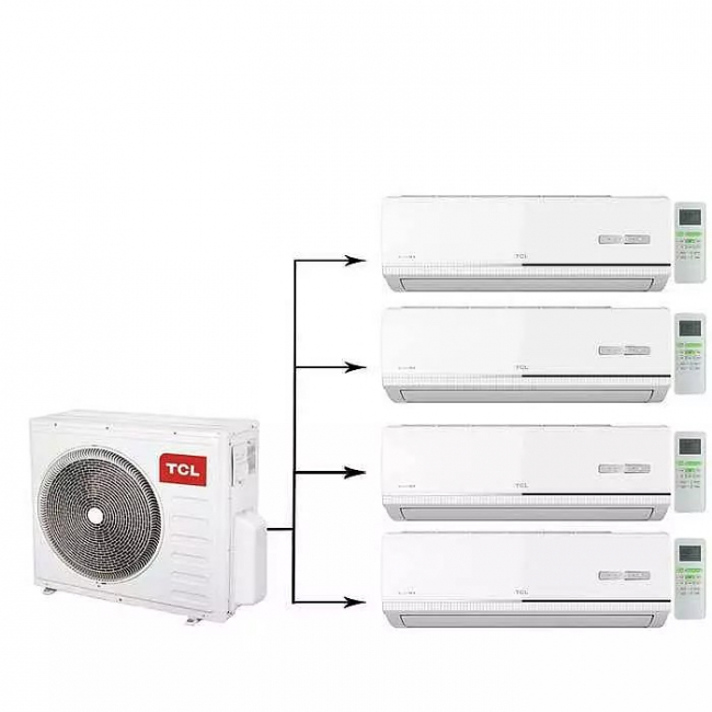 Мульти сплит-система на 4 комнаты TCL TACM4O-28HIA/TACM-09HRIA/EW*4